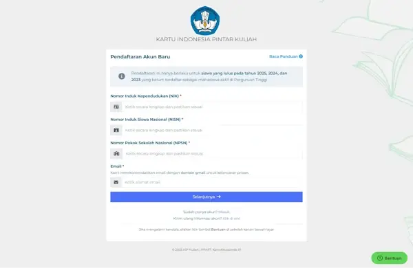 login kip kuliah